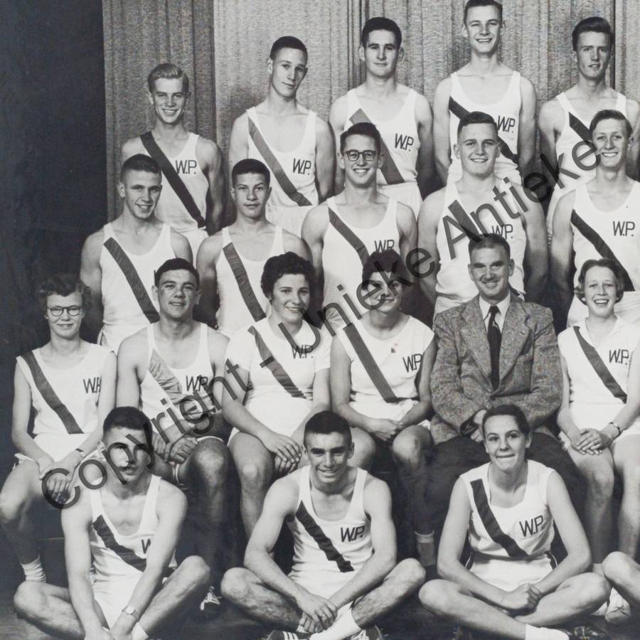 1957 Western Province Junior Athletics team photo with names