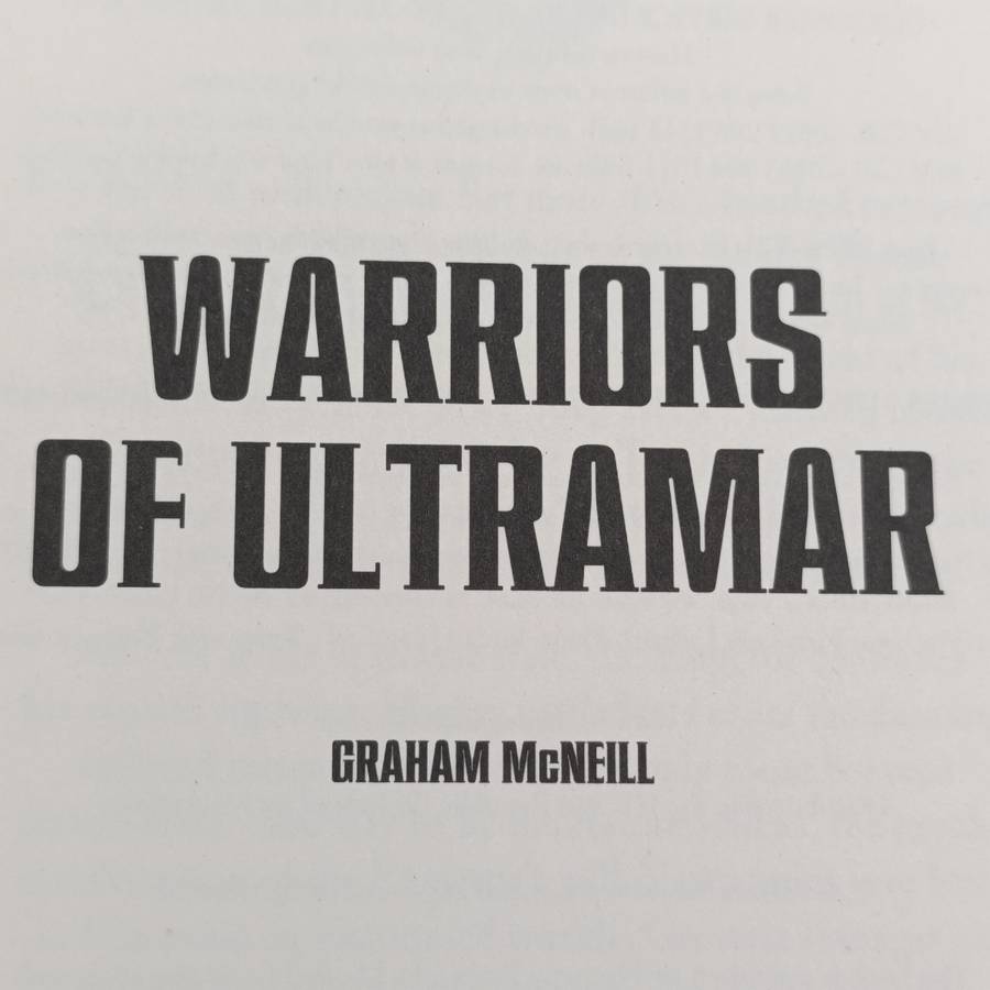 Warhammer #10 Warrior's of Ultramar by Graham McNeill