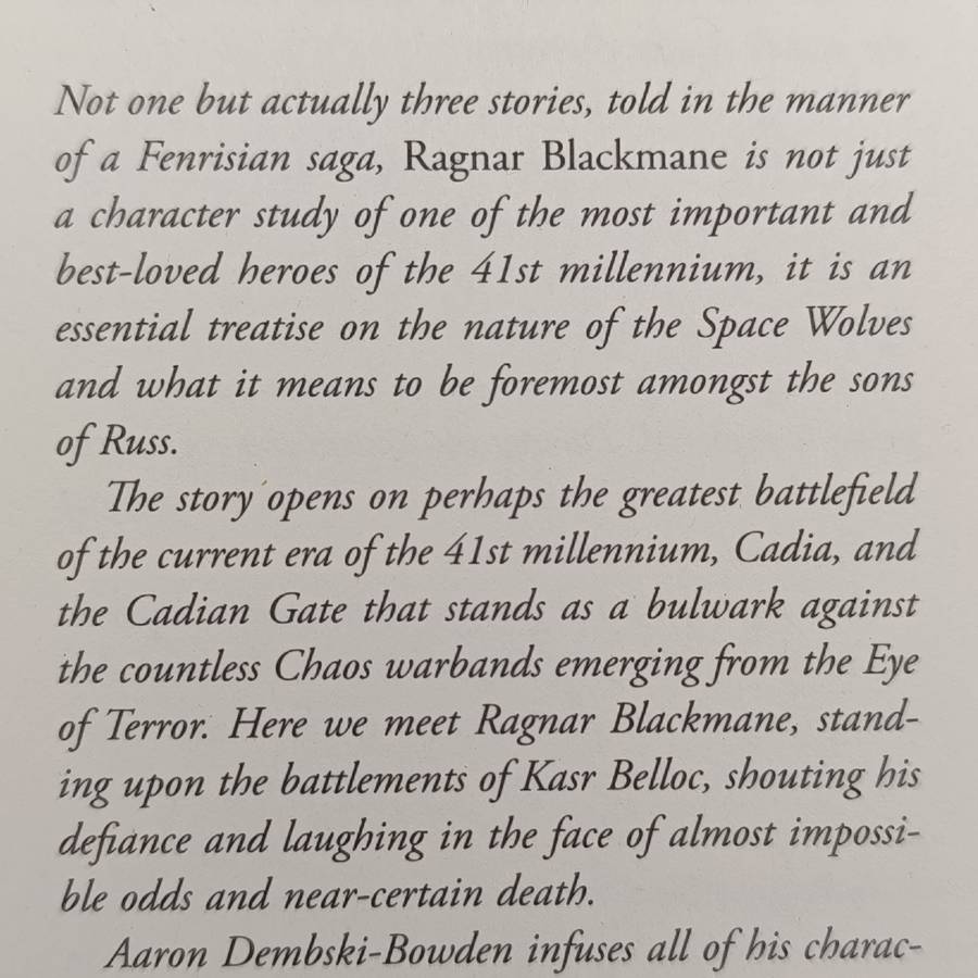 Warhammer #26 Ragnar Blackmane by Aaron Pembski-Bowden