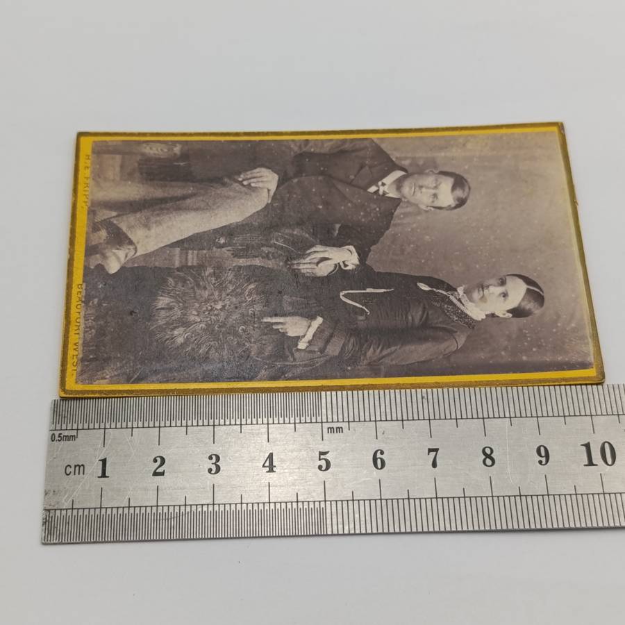 Late 1800's photo of young couple taken by HE Fripp of Beaufort West, South Africa