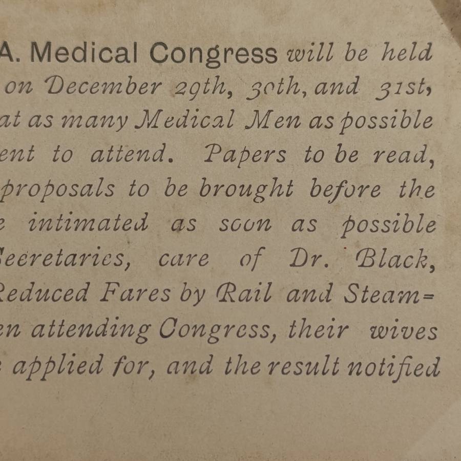 1896 Graham's Town medical congress postcard uprated with half penny stamp