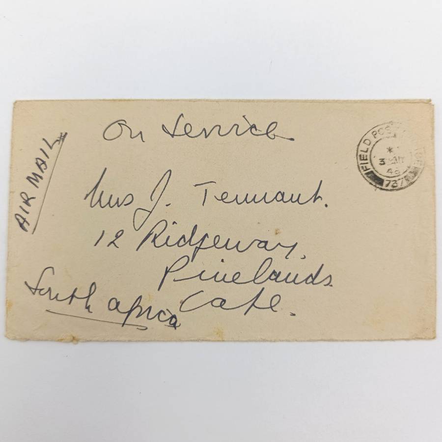 1946 Post WW2 on service cover with Field Post office 737 cancel Airmail Berlin