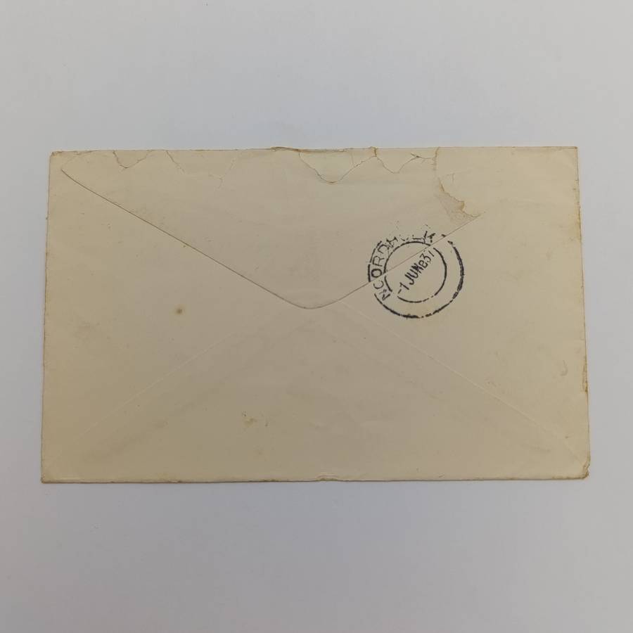 1937 Cover Roslin, Midlothian - Scotland to Noordhoek South Africa with 1 1/2d stamp