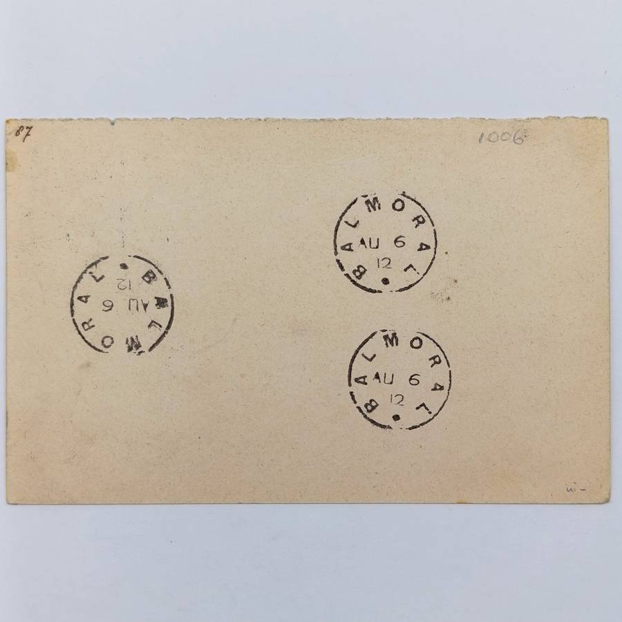 1912 Cape of Good Hope "615" BALMORAL proving card - highly rated - extremely rare