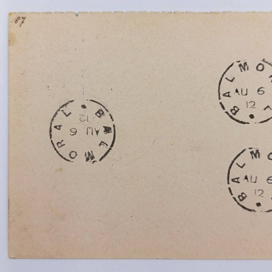 1912 Cape of Good Hope "615" BALMORAL proving card - highly rated - extremely rare