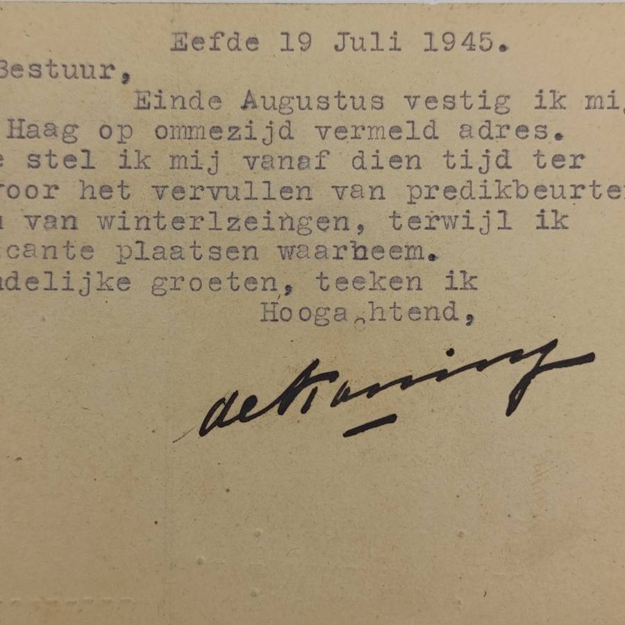 1945 Prepaid 5 cent Netherlands postcard