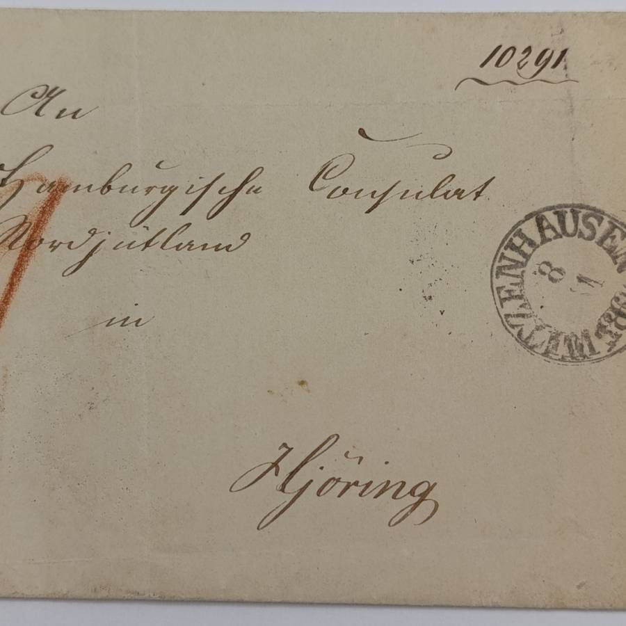 1860 Cover from Witzenhausen to Hjdring (Denmark)