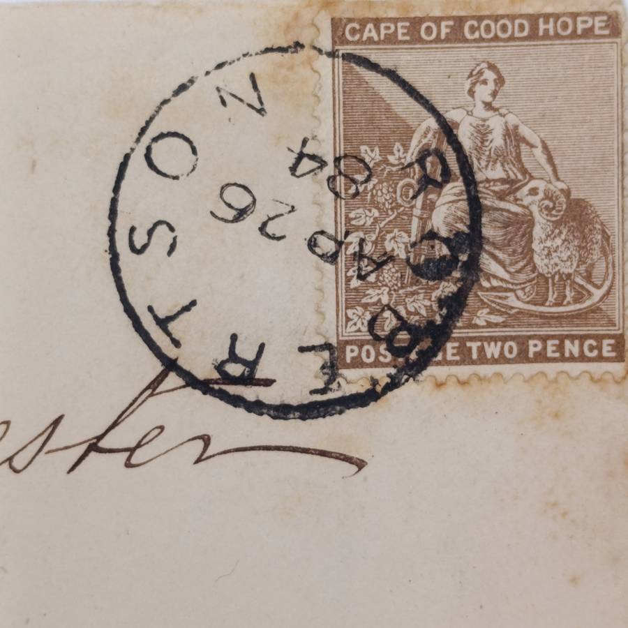 1884 Letter - Robertson to Cape Town sent by L Rosenzweig to E Burmeister