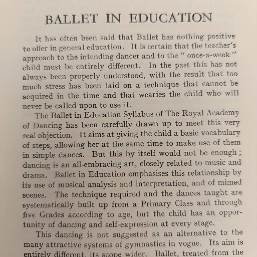 Royal academy of dancing - Ballet in education 1954 edition