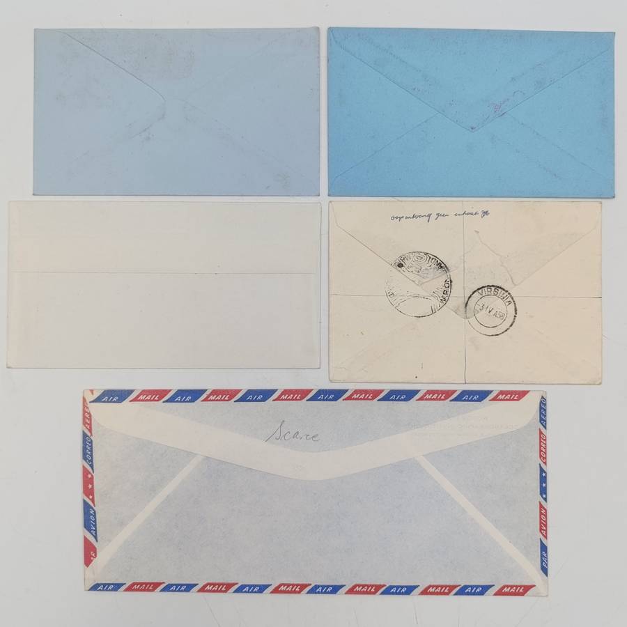 Lot of 5 postal covers sent via sea