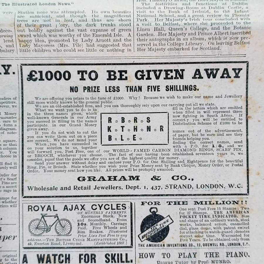 Boer War Illustrated War Special newspaper dated 11 April 1900  No.21 Vol.1