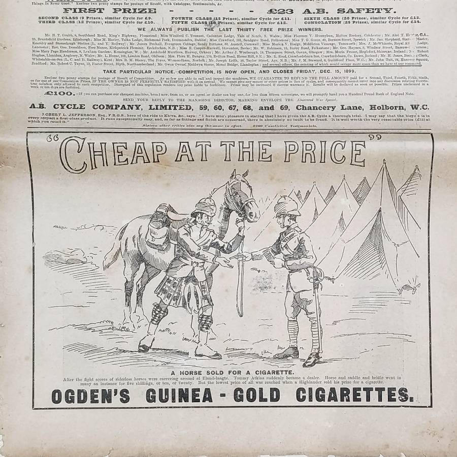 Boer War Illustrated War Special newspaper dated 28 November 1899 No.2  Vol.1