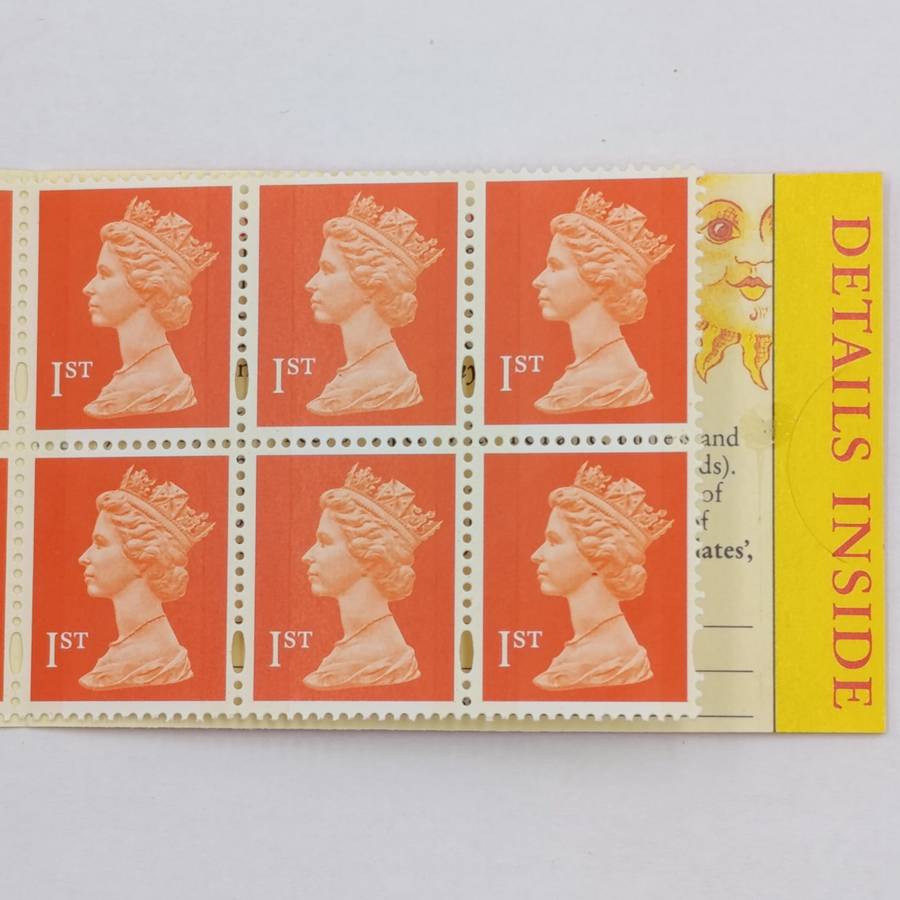 Vintage Royal Mail 10 First Class stamps booklet