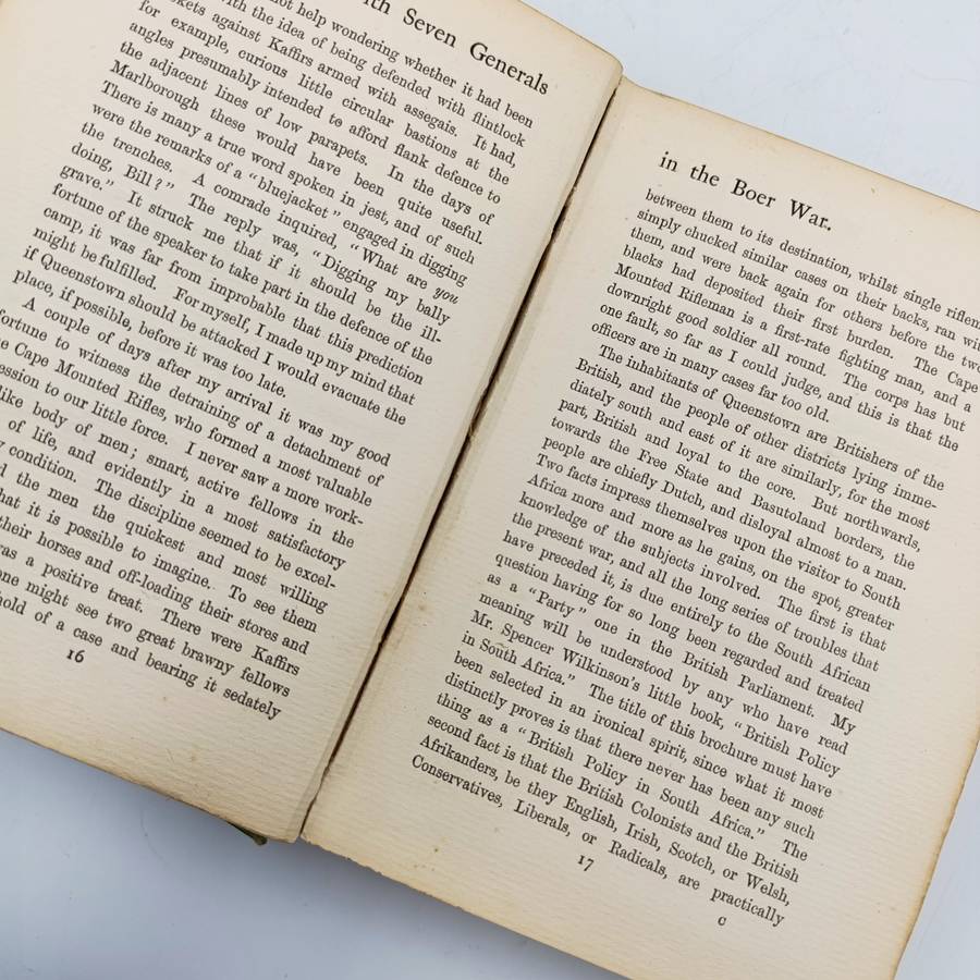 With Seven Generals in the Boer War - a Personal narrative by Major AWA Pollock - 1900 issue