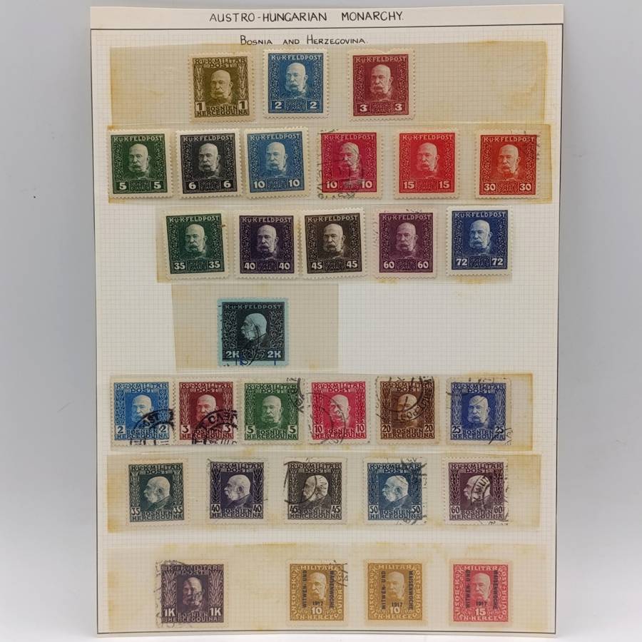 Collection of 129 Bosnia and Herzegovina stamps - from 1879 onwards