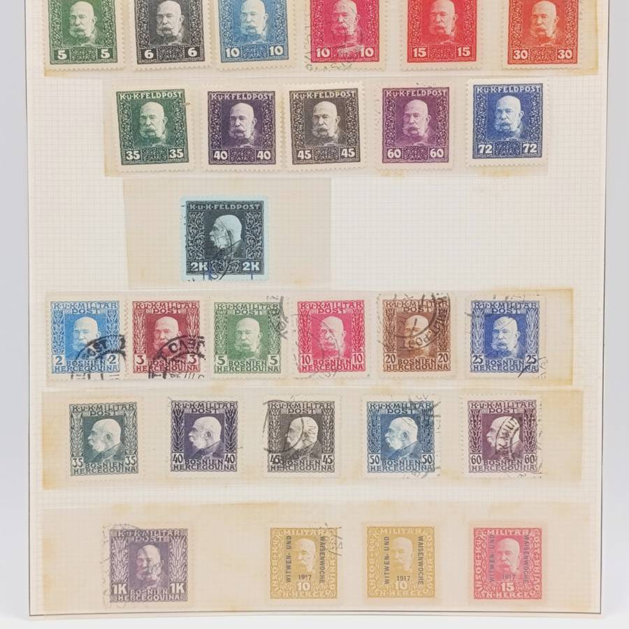 Collection of 129 Bosnia and Herzegovina stamps - from 1879 onwards
