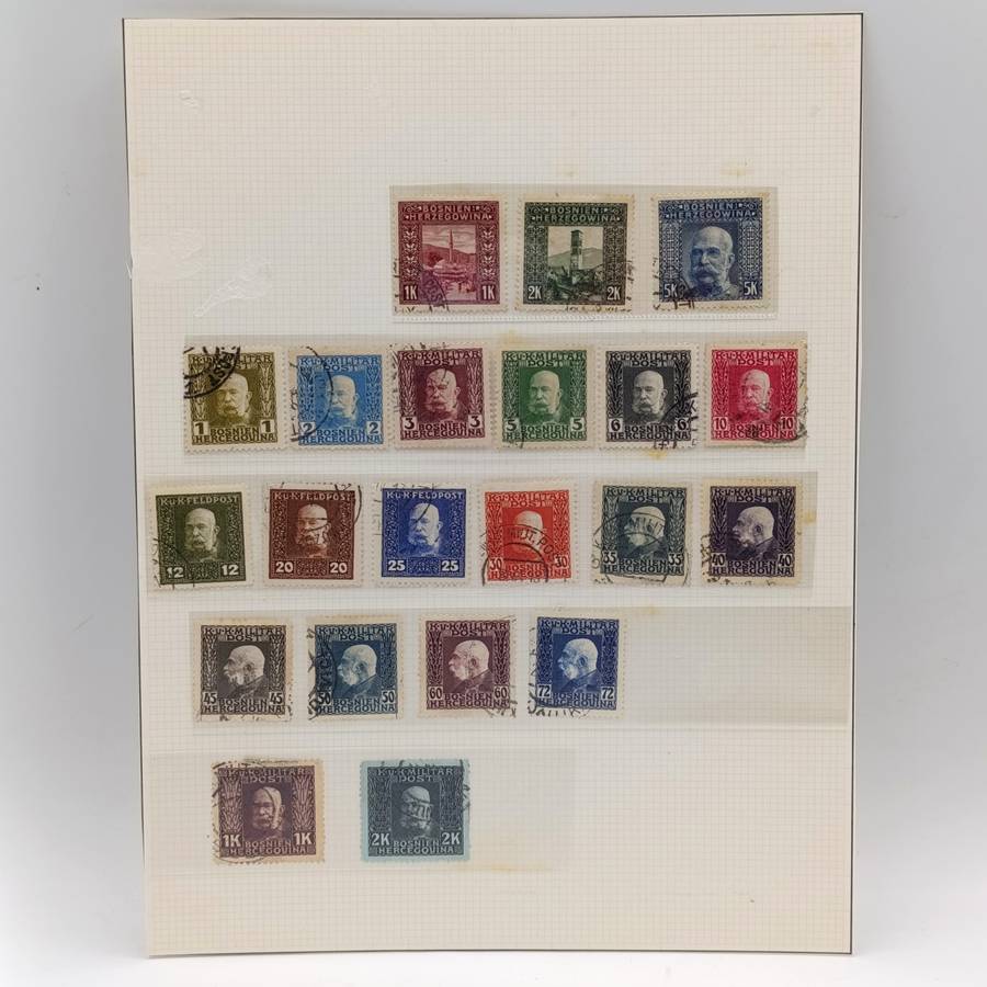 Collection of 129 Bosnia and Herzegovina stamps - from 1879 onwards