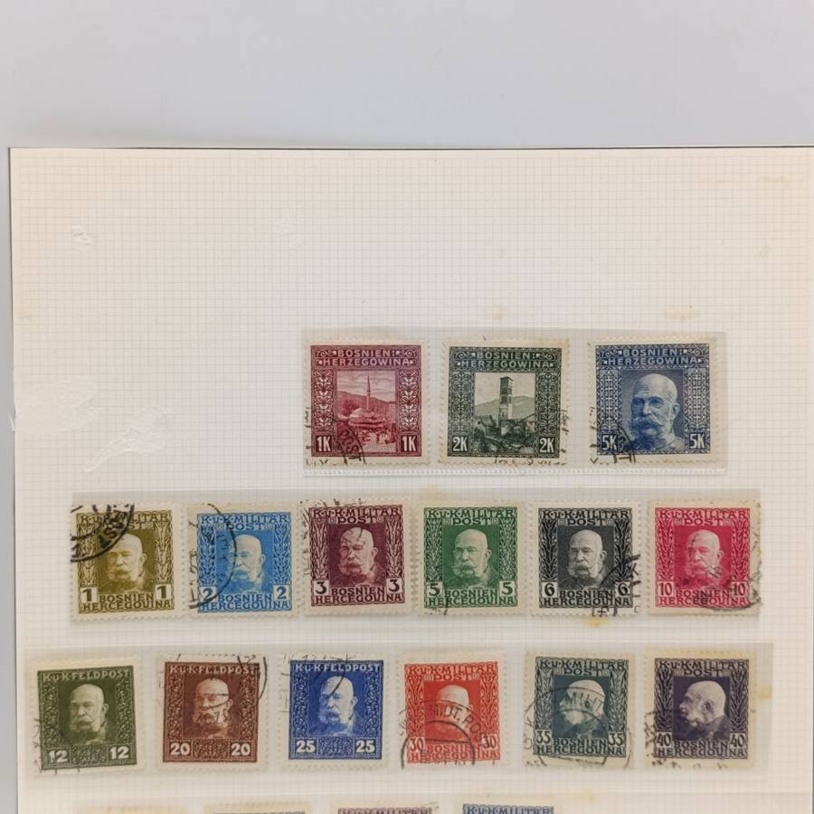 Collection of 129 Bosnia and Herzegovina stamps - from 1879 onwards