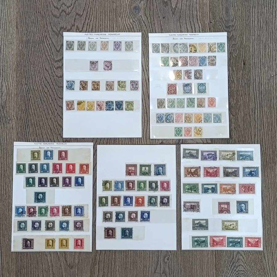 Collection of 129 Bosnia and Herzegovina stamps - from 1879 onwards