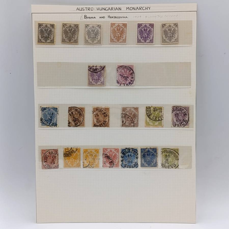 Collection of 129 Bosnia and Herzegovina stamps - from 1879 onwards