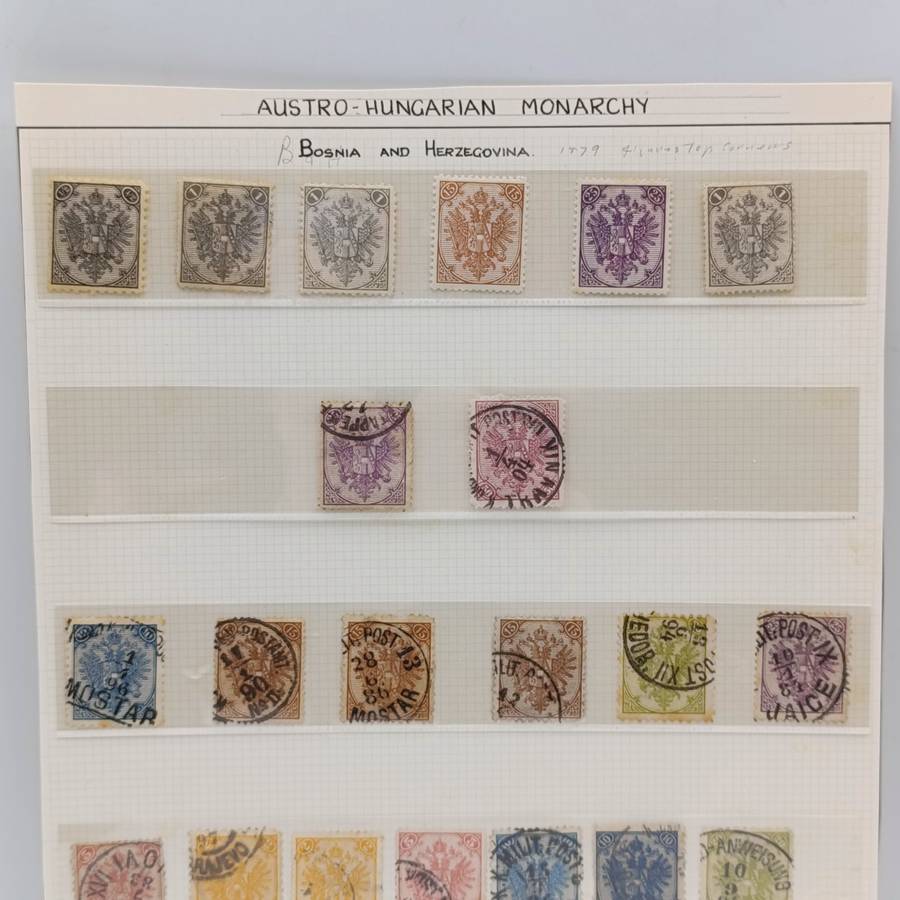 Collection of 129 Bosnia and Herzegovina stamps - from 1879 onwards