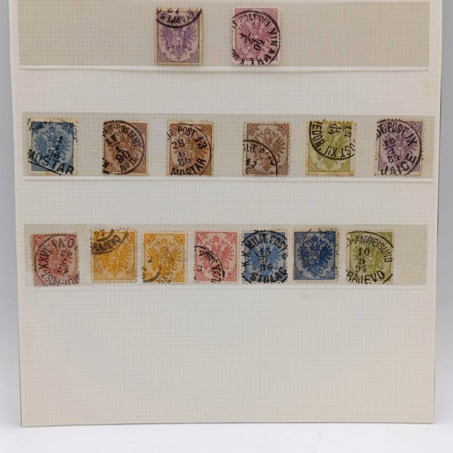 Collection of 129 Bosnia and Herzegovina stamps - from 1879 onwards