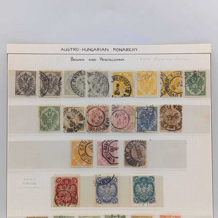 Collection of 129 Bosnia and Herzegovina stamps - from 1879 onwards