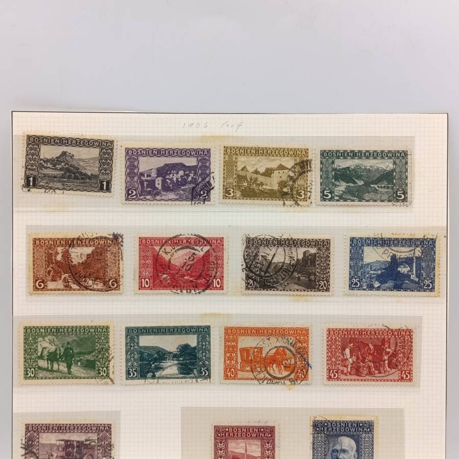 Collection of 129 Bosnia and Herzegovina stamps - from 1879 onwards