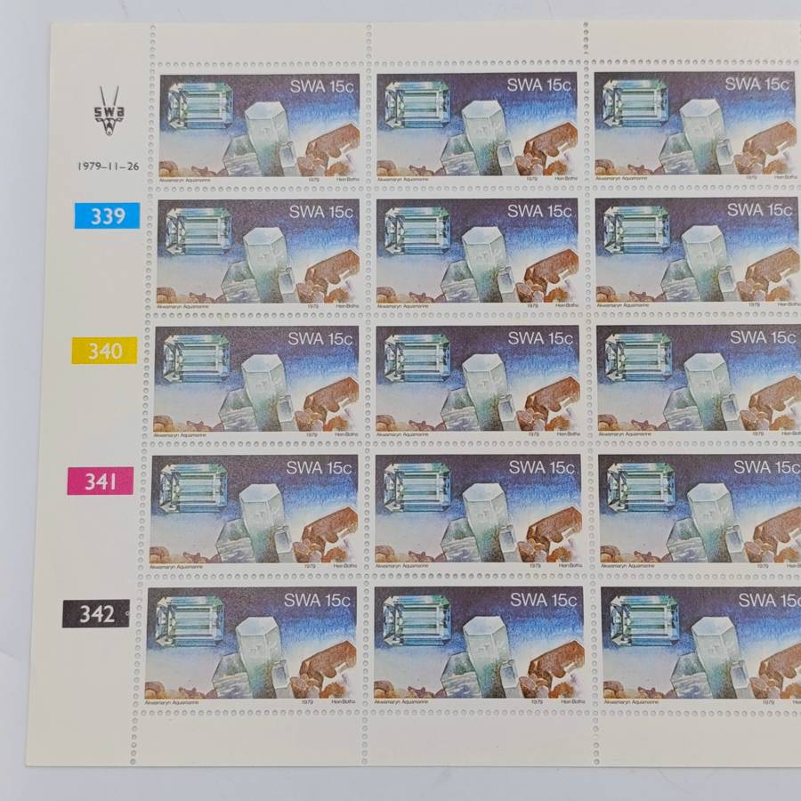 South West Africa 1979 Minerab set of full pages of mint stamps
