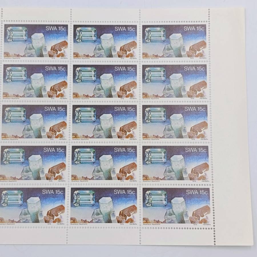 South West Africa 1979 Minerab set of full pages of mint stamps