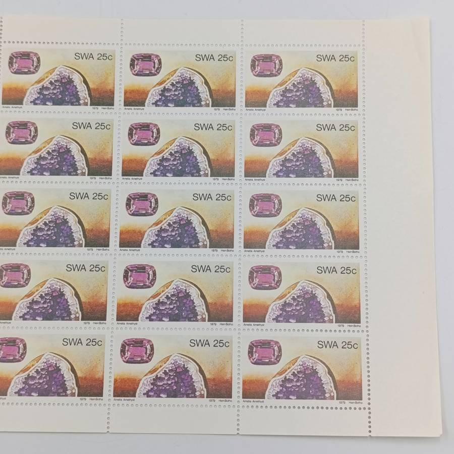 South West Africa 1979 Minerab set of full pages of mint stamps