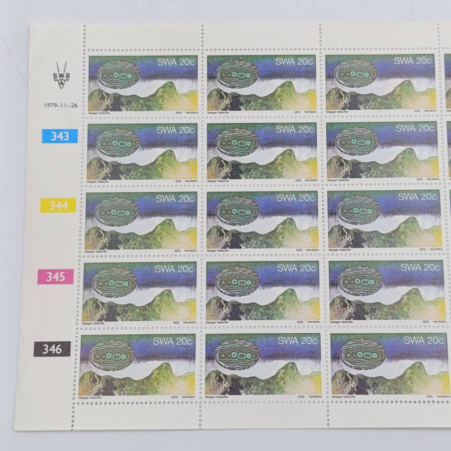 South West Africa 1979 Minerab set of full pages of mint stamps