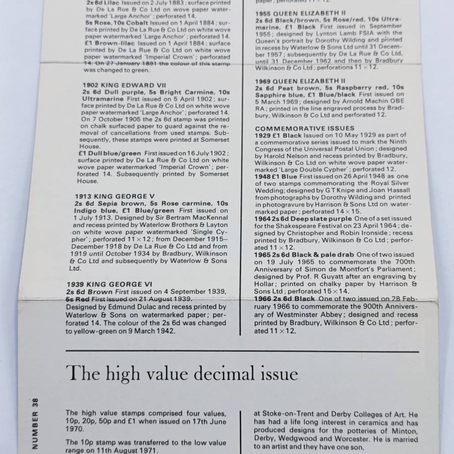 British mint stamps High Value decimal Issue Pack no 38