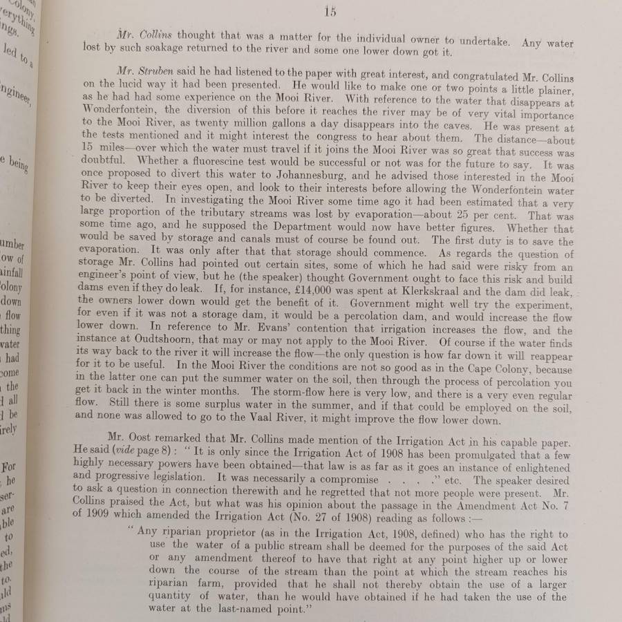 1910 Report of the Second South African irrigation congress including various sub reports