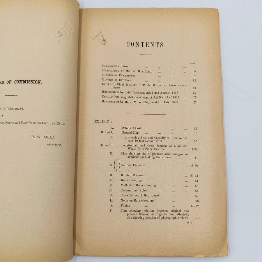 Cape of Good Hope 1899 Report of the Thebus Irrigation commission