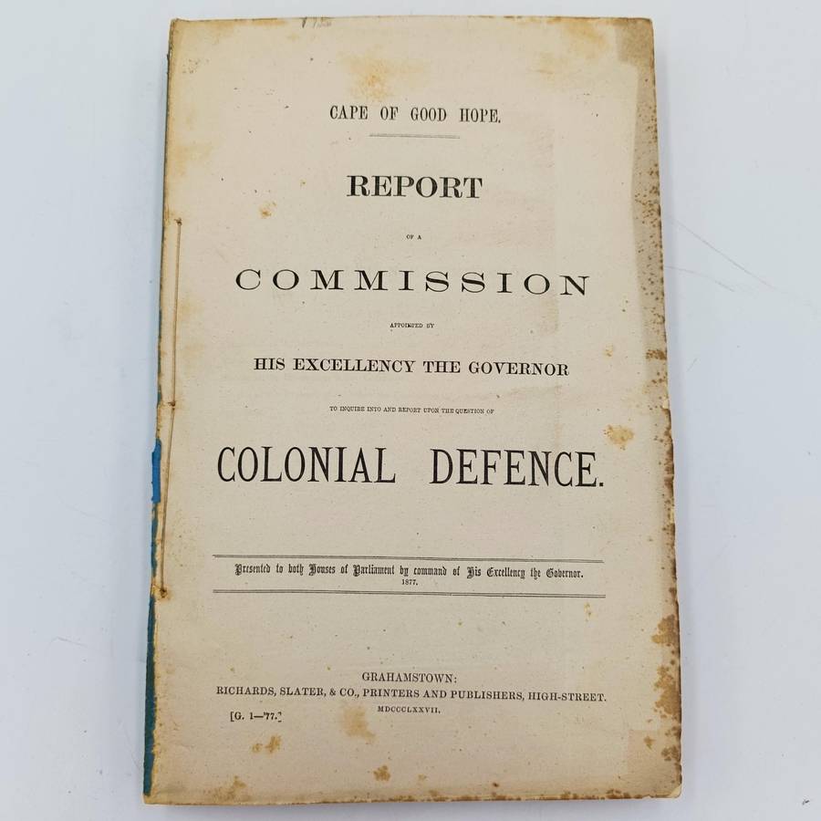 Cape of Good Hope Report of a commission appointed by the Governor