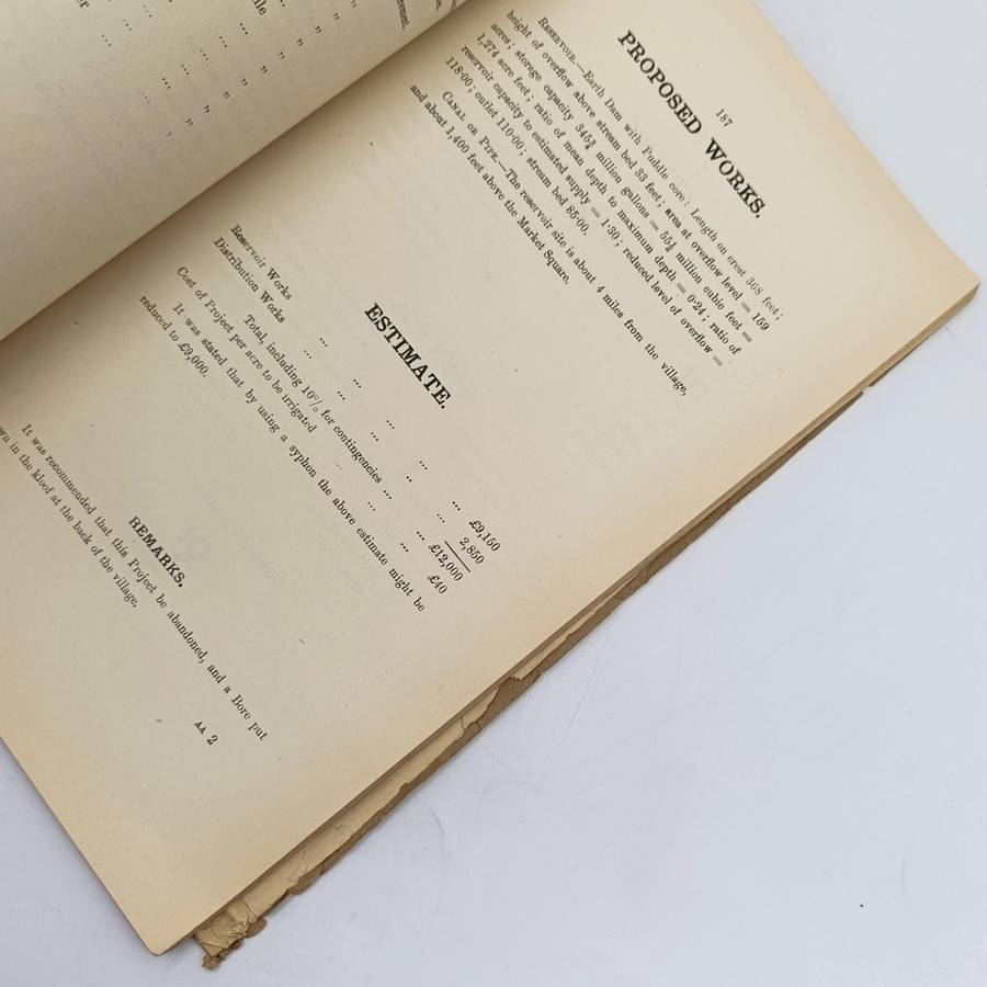 Cape of Good Hope 1899 Special Report on Colonial IRRIGATION and Hydrographic Survey with Statistics
