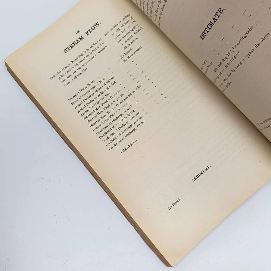 Cape of Good Hope 1899 Special Report on Colonial IRRIGATION and Hydrographic Survey with Statistics