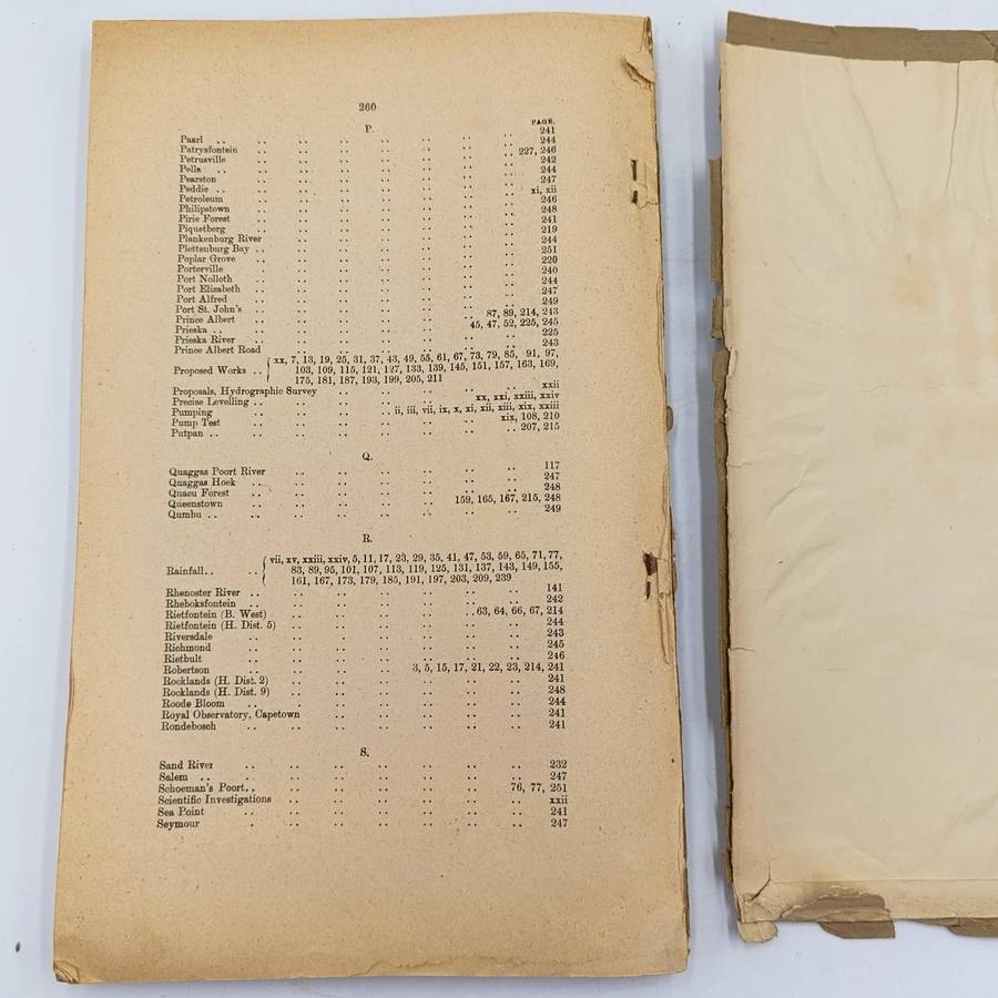 Cape of Good Hope 1899 Special Report on Colonial IRRIGATION and Hydrographic Survey with Statistics