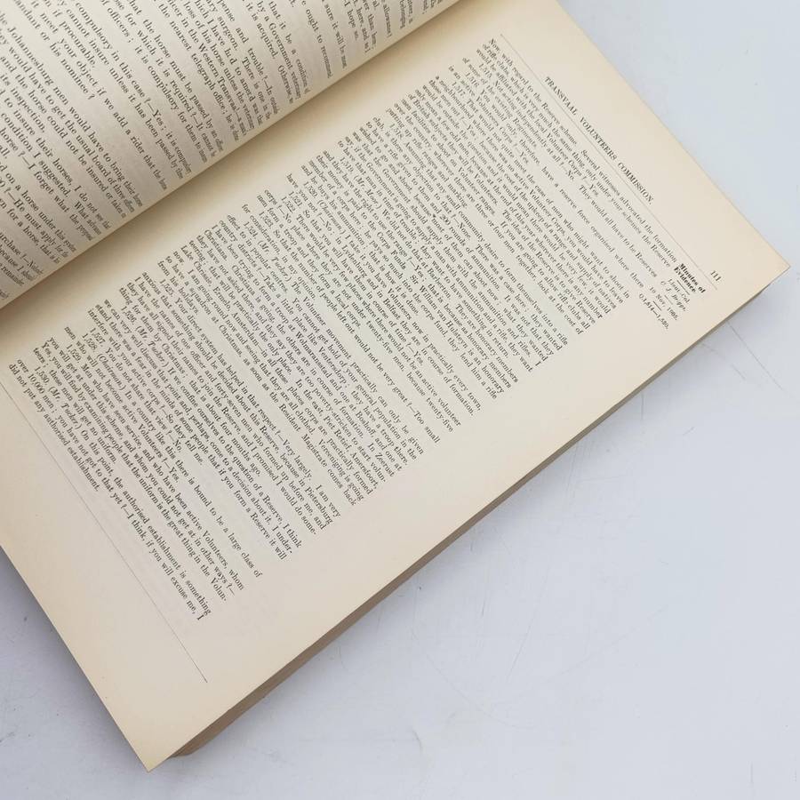 1906 Minutes of Evidence (with appendices) of the Transvaal Volunteers commission