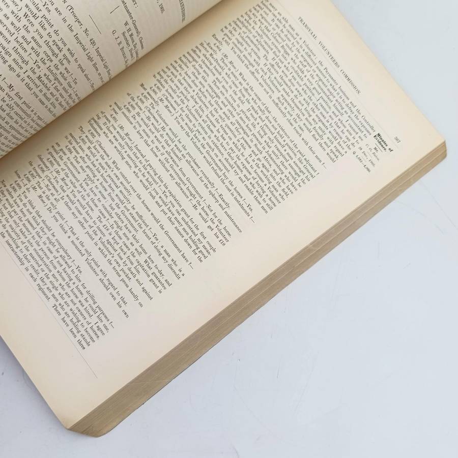 1906 Minutes of Evidence (with appendices) of the Transvaal Volunteers commission