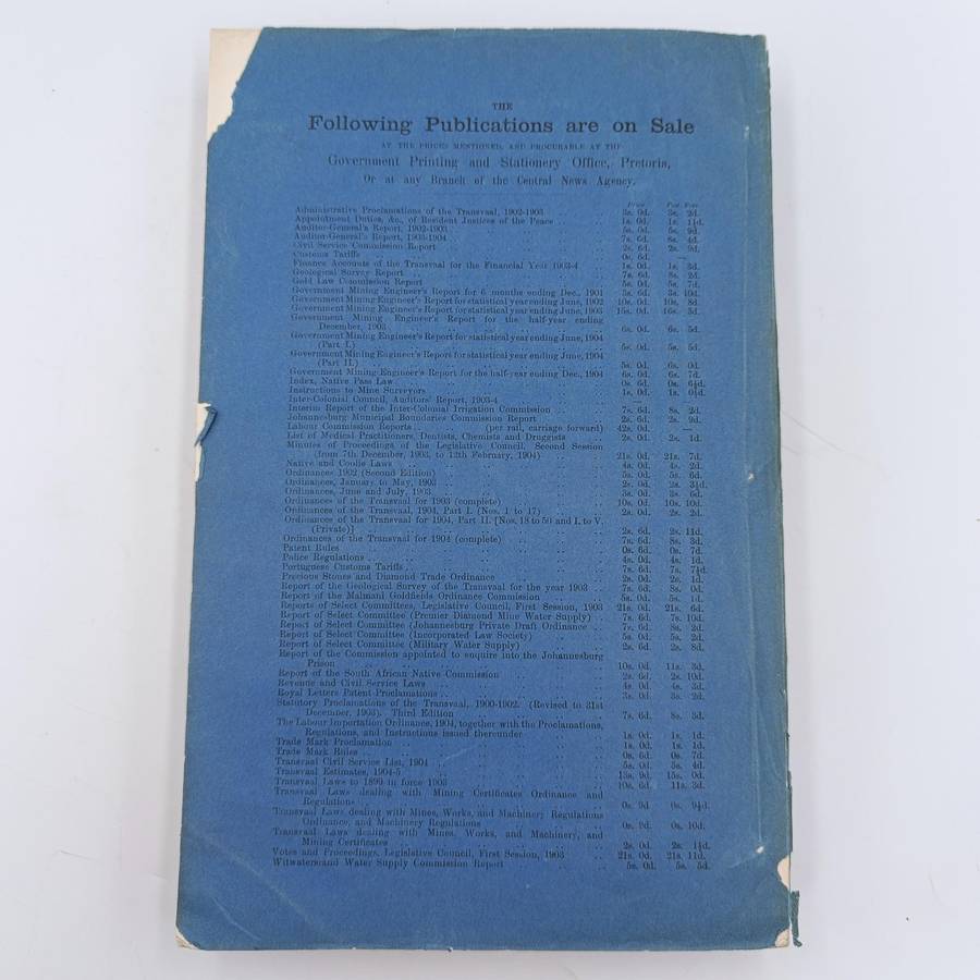 1906 Minutes of Evidence (with appendices) of the Transvaal Volunteers commission