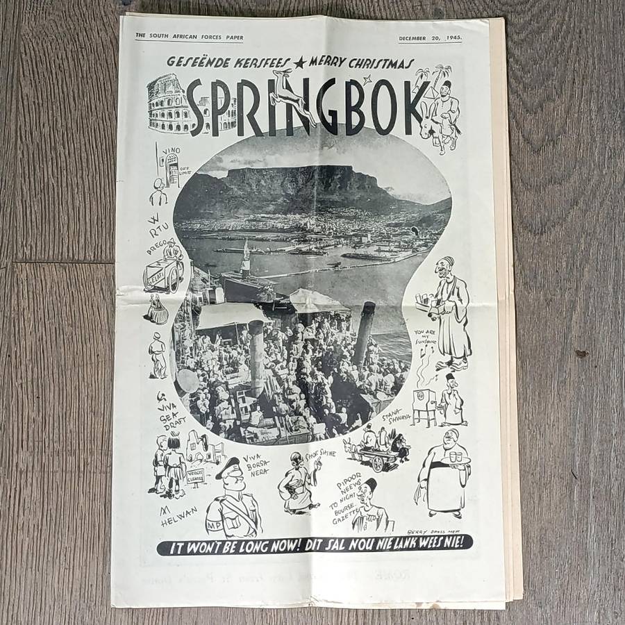 South African Forces newspaper - Springbok - 20 December 1945 - Very good condition