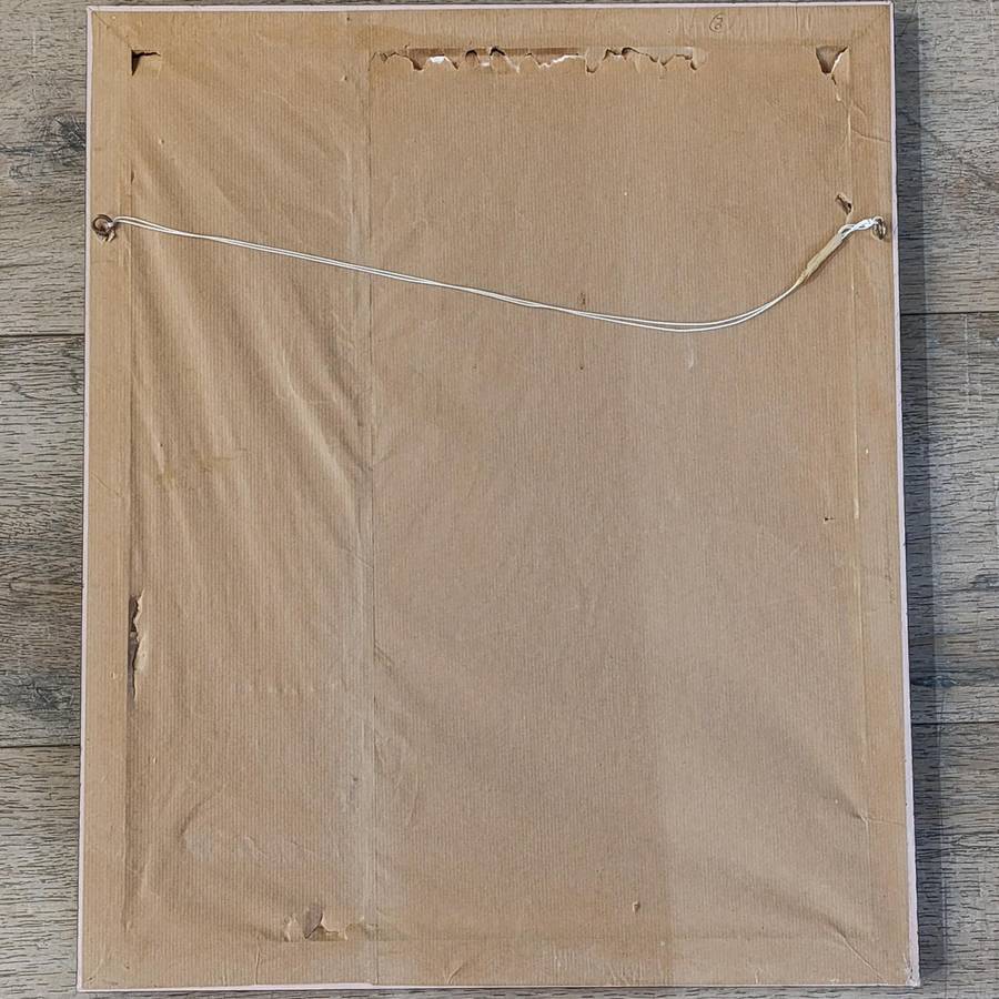 Original Frans Claerhout charcoal painting in frame