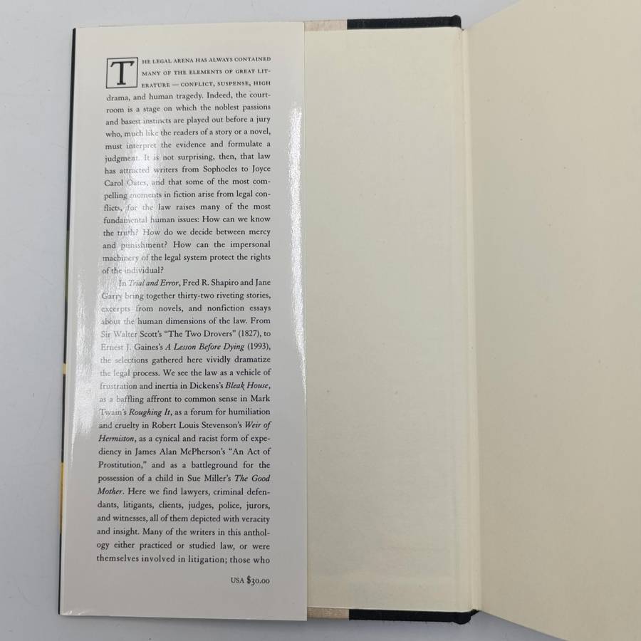 Trial and Error - An Oxford Anthology of legal Stories by Fred R. Shapiro and Jane Garry