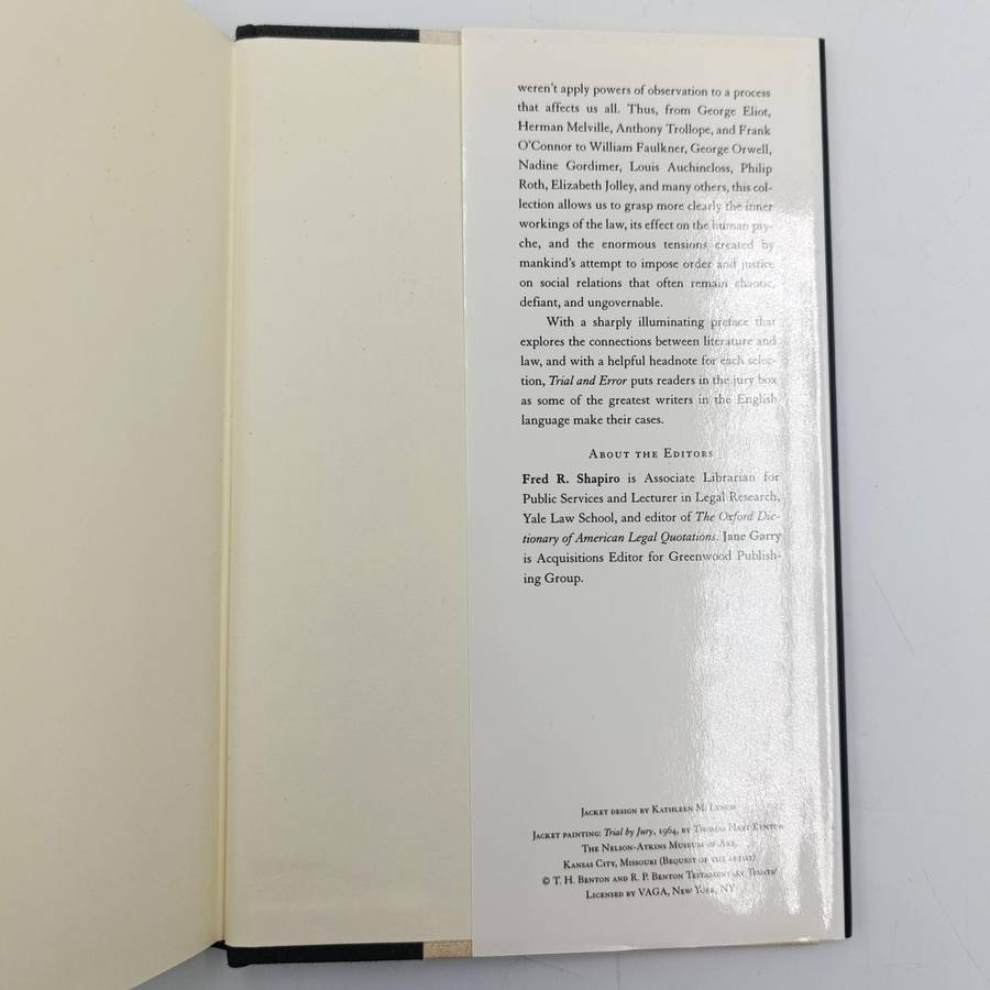 Trial and Error - An Oxford Anthology of legal Stories by Fred R. Shapiro and Jane Garry