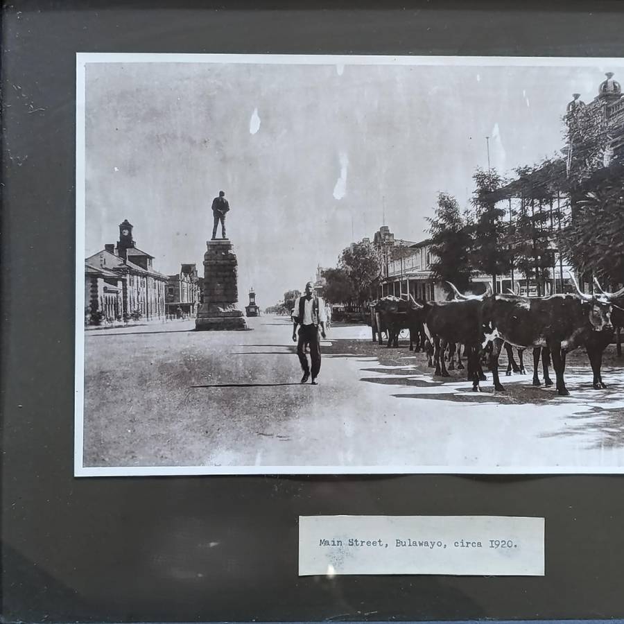 Antique photo of Bulawayo Main Street - Circa 1920