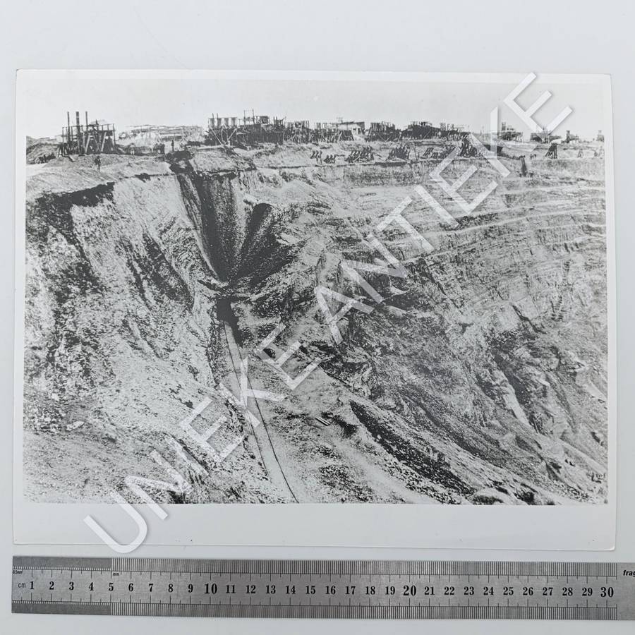 Antique photo reprint of mining at Kimberley Big hole - circa 1880's