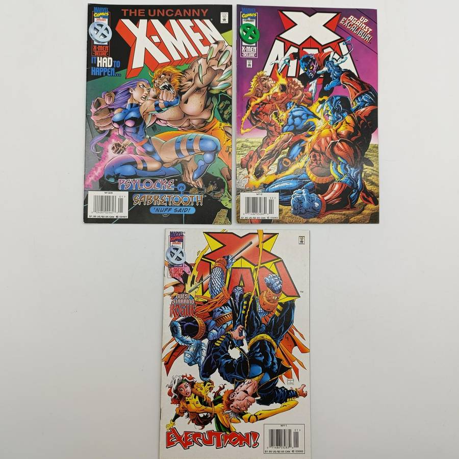 Lot of 3 Marvel X-Men comics - 1996 issues