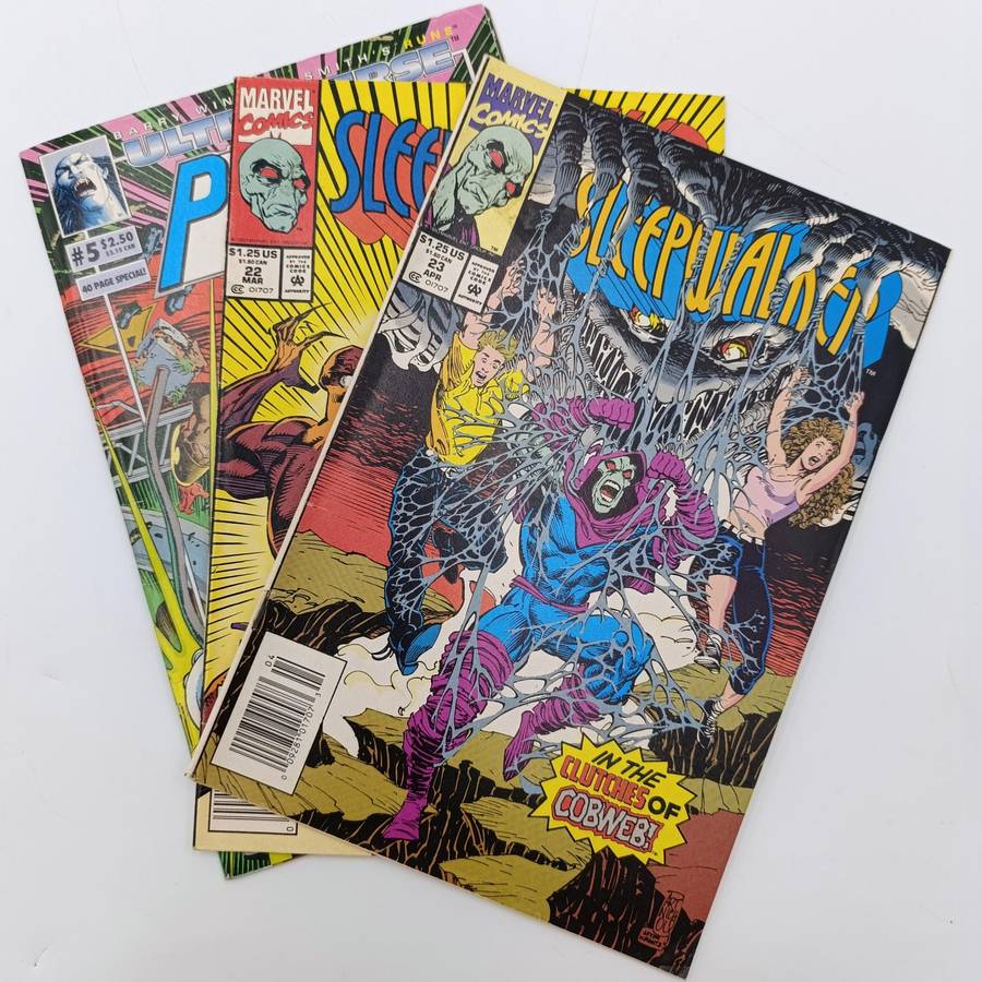Lot of 3 vintage comics - 1993 issues - Ultraverse Prime, Sleepwalkers